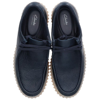 Clarks Torhill Lo Leather Low-Top Sneakers Navy Size 26.5cm