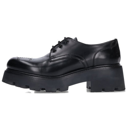 CELINE Punched Ranger Derby Leather Shoes Black Size EU 39