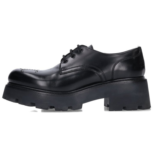 CELINE Punched Ranger Derby Leather Shoes Black Size EU 39