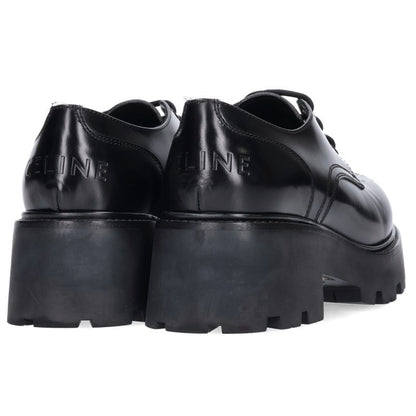 CELINE Punched Ranger Derby Leather Shoes Black Size EU 39