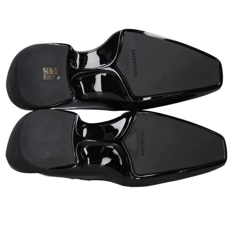 BALENCIAGA Space Patent Leather Shoes Black Size EU 41