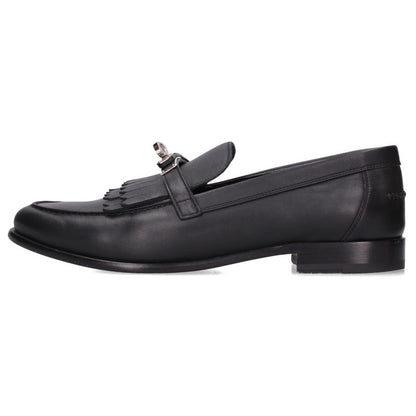 HERMES Destin Kelly Buckle Loafers Black Silver Size 39.5