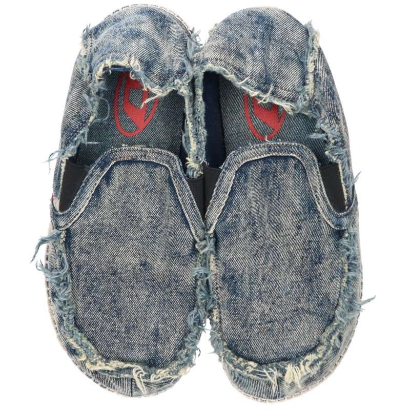 DIESEL D-LUKAS ESP Denim Sneakers Blue Size 27cm