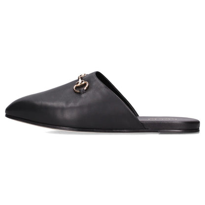 GUCCI Horsebit Leather Mules Black Sandals Size 8