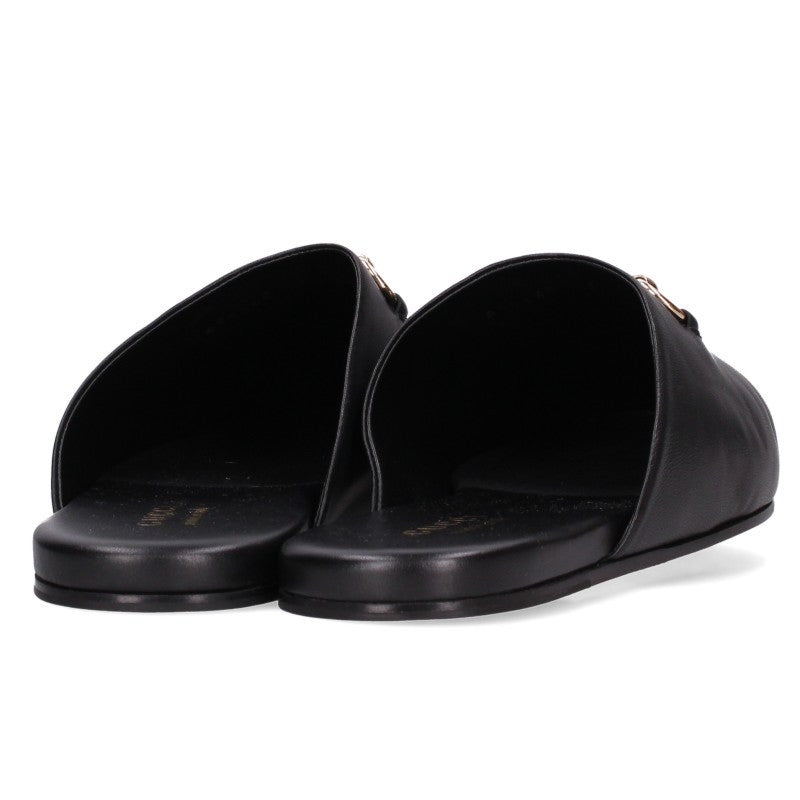 GUCCI Horsebit Leather Mules Black Sandals Size 8