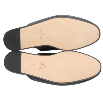 GUCCI Horsebit Leather Mules Black Sandals Size 8
