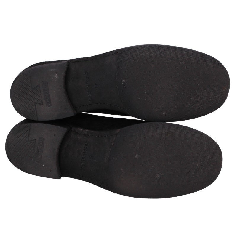 GUIDI 992 Donkey Reverse Suede Shoes Black Size EU 43