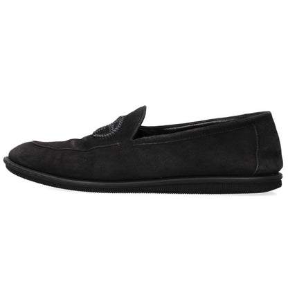 GIORGIOARMANI Suede Moccasin Slip-Ons Black Size 9