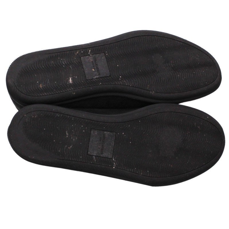 GIORGIOARMANI Suede Moccasin Slip-Ons Black Size 9