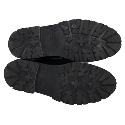 CELINE Triomphe Chain Loafers Black Size EU 43