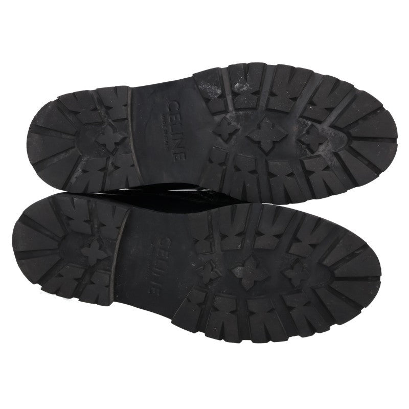 CELINE Triomphe Chain Loafers Black Size EU 43