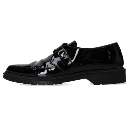 CELINE Patent Monk Strap Creeper Shoes Black Sneakers Size EU 42