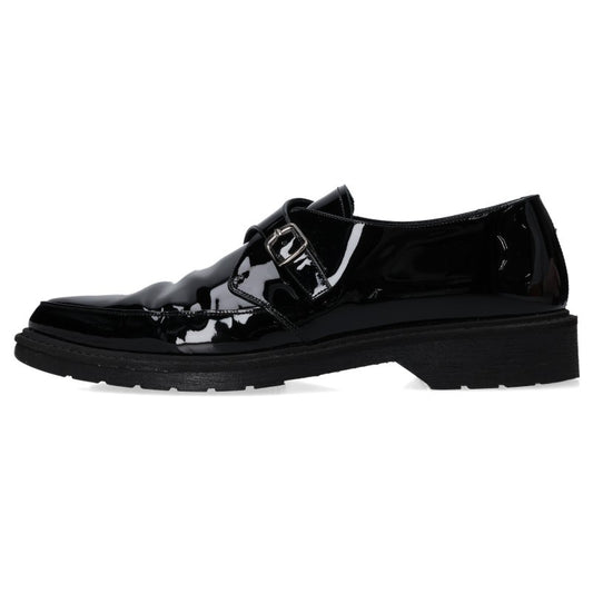 CELINE Patent Monk Strap Creeper Shoes Black Sneakers Size EU 42