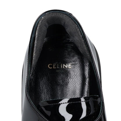 CELINE Patent Monk Strap Creeper Shoes Black Sneakers Size EU 42