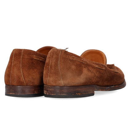 Crockett & Jones Suede Tassel Loafers Brown