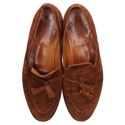 Crockett & Jones Suede Tassel Loafers Brown