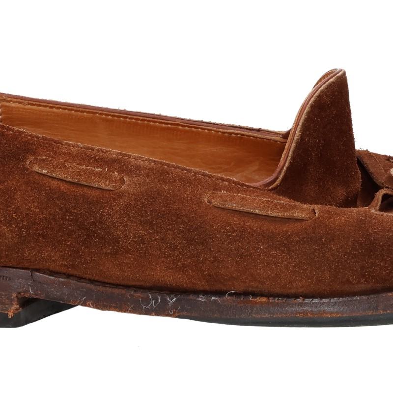 Crockett & Jones Suede Tassel Loafers Brown