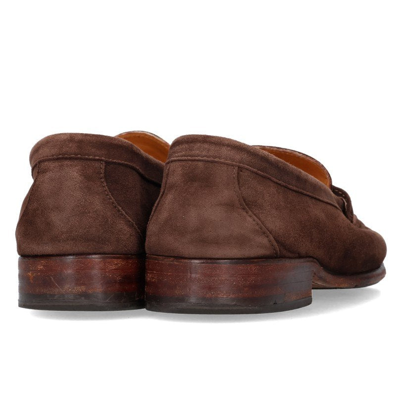 Alden Suede Bit Loafers Brown & Gold Size 10