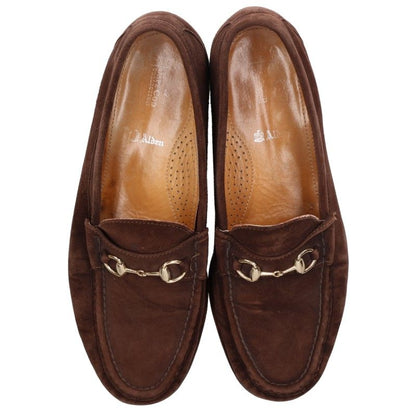 Alden Suede Bit Loafers Brown & Gold Size 10