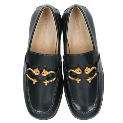 BOTTEGA VENETA Horsebit Leather Loafers Black Size EU 39