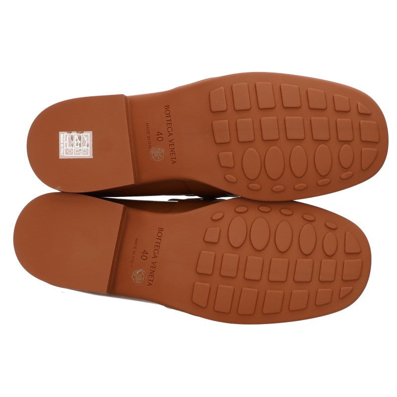 BOTTEGA VENETA Horsebit Leather Loafers Brown Size EU 40