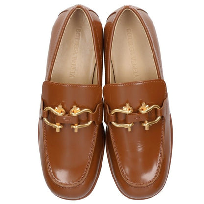 BOTTEGA VENETA Horsebit Leather Loafers Brown Size EU 40