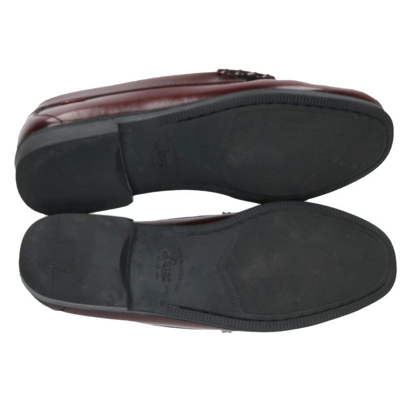 G.H.BASS&CO Rubber Sole Leather Loafers Bordeaux Size 10