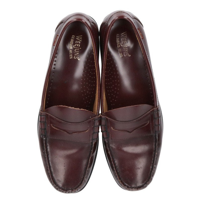 G.H.BASS&CO Rubber Sole Leather Loafers Bordeaux Size 10