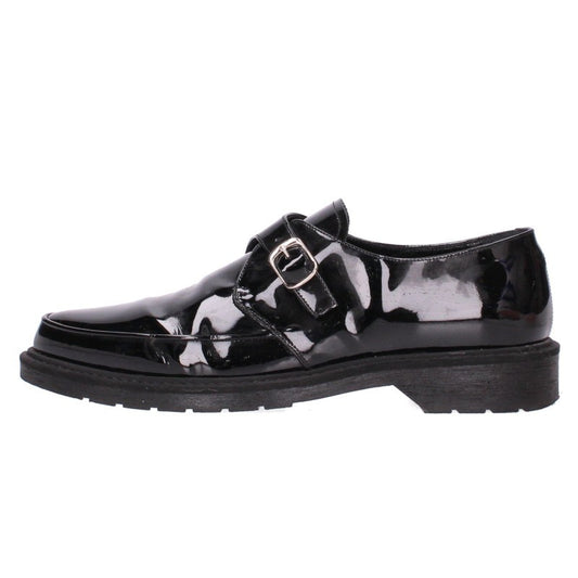 CELINE 19AW Creeper Monk Strap Patent Shoes Black Size EU 40