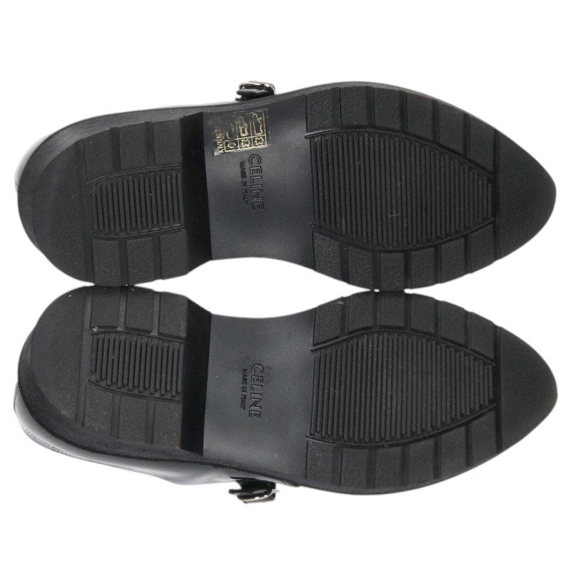 CELINE 19AW Creeper Monk Strap Patent Shoes Black Size EU 40
