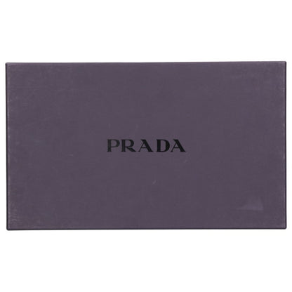 PRADA Triangle Logo Brushed Leather Loafers Black Size 9