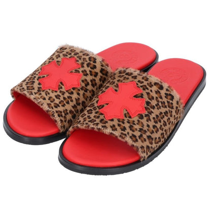 Chrome Hearts CH SLIDE CH Plus Sandals Brown/Pink Size EU 43
