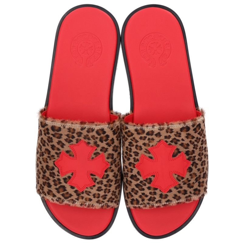 Chrome Hearts CH SLIDE CH Plus Sandals Brown/Pink Size EU 43