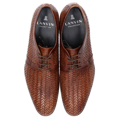 LANVIN Intrecciato Lace-up Shoes Brown Size 26cm