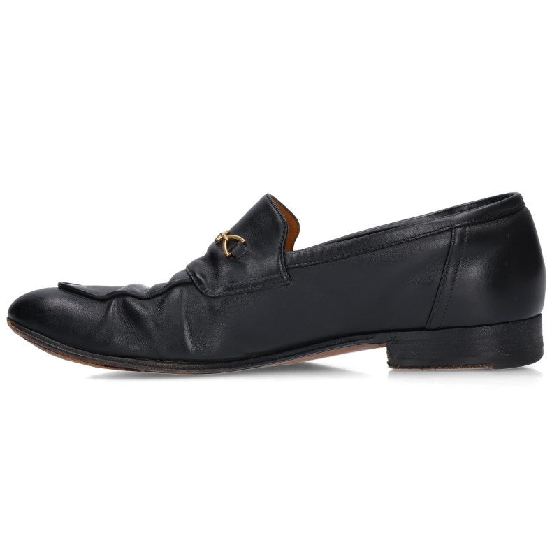 GUCCI Interlocking G Horsebit Loafers Black Size 5.5
