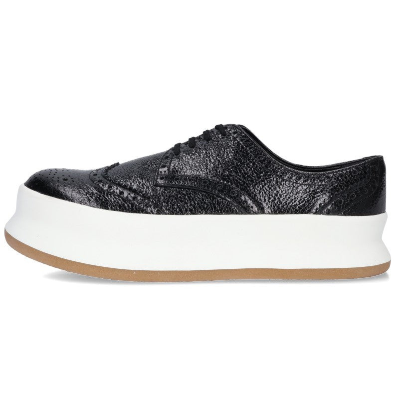 tao Black Wingtip Platform Shoes Size 24cm