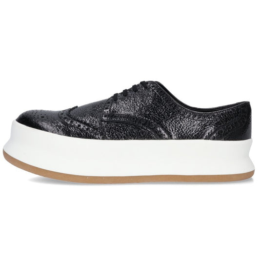 tao Black Wingtip Platform Shoes Size 24cm