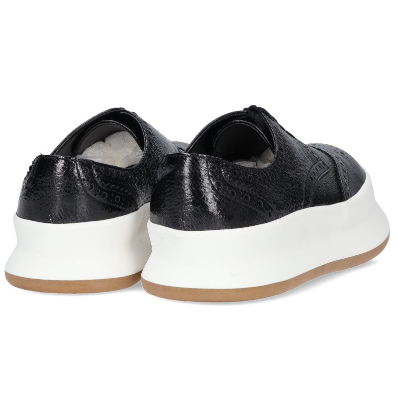 tao Black Wingtip Platform Shoes Size 24cm