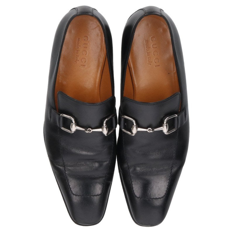 GUCCI Horsebit Loafers Black Size 39.5