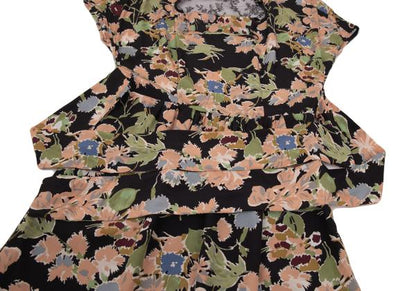 MAX&Co Black Silk Floral Lace Midi Dress Size 40