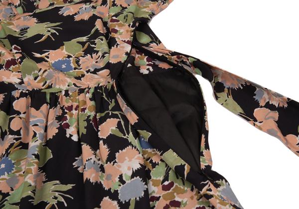 MAX&Co Black Silk Floral Lace Midi Dress Size 40