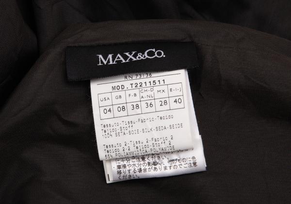 MAX&Co Black Silk Floral Lace Midi Dress Size 40