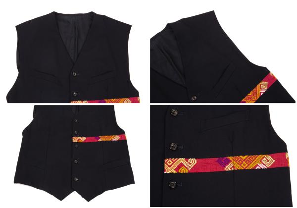 COMME des GARCONS HOMME PLUS Ethnic Tape Suit Navy Size S M