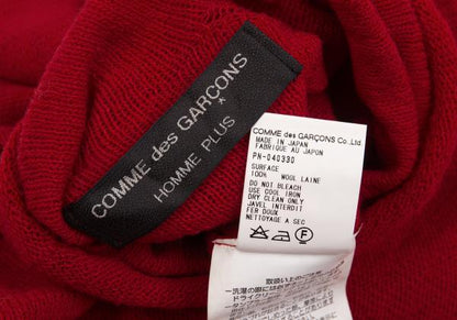 COMME des GARCONS HOMME PLUS Low Gauge Sweater Red Size M