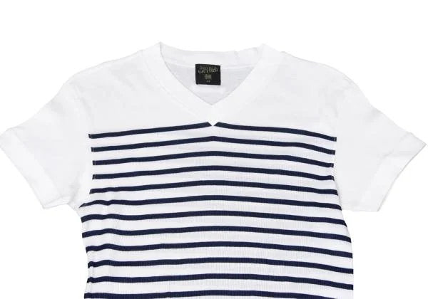 Jean Paul GAULTIER HOMME Marine Stripe T-Shirt Blue Size L