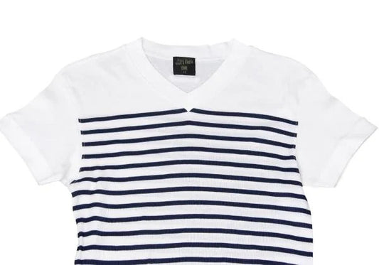 Jean Paul GAULTIER HOMME Marine Stripe T-Shirt Blue Size L