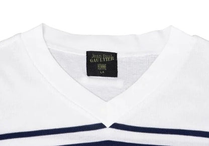 Jean Paul GAULTIER HOMME Marine Stripe T-Shirt Blue Size L