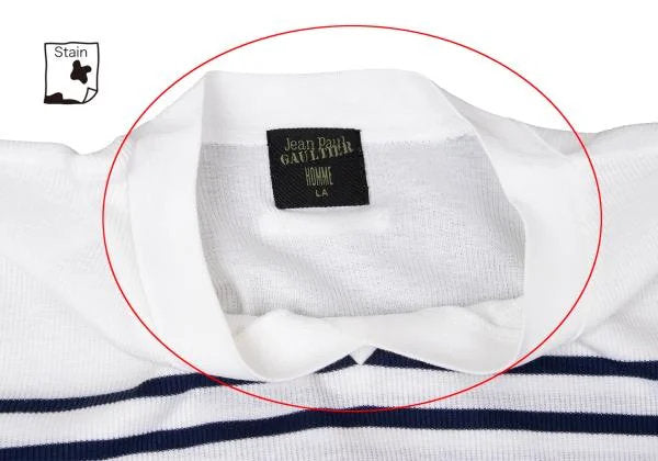 Jean Paul GAULTIER HOMME Marine Stripe T-Shirt Blue Size L