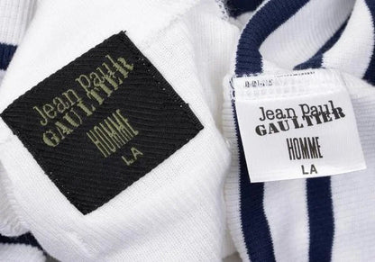 Jean Paul GAULTIER HOMME Marine Stripe T-Shirt Blue Size L