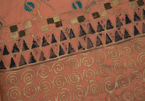 Jean Paul GAULTIER Ethnic Gold Scarf Pink